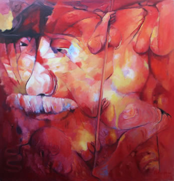 Ode aan de man, Afmeting 150 x 160cm